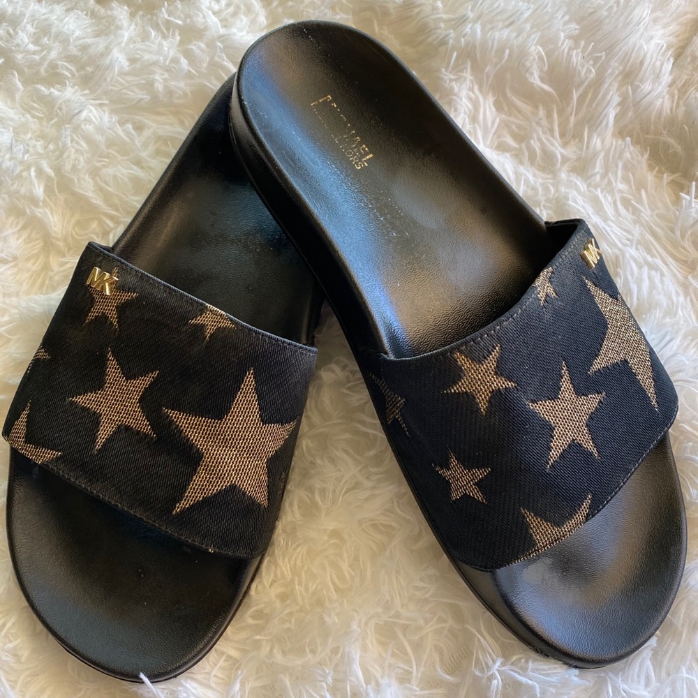 Michael Kors gold star slipper